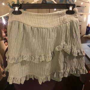 SOLD Green Ruffle Skirt